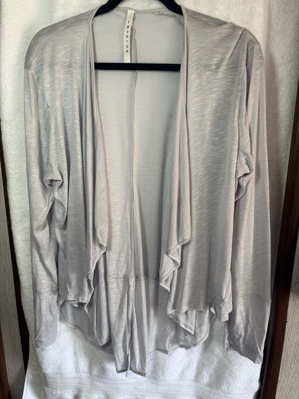 Reverse Women's Lightweight Open Front Cardigan Size L